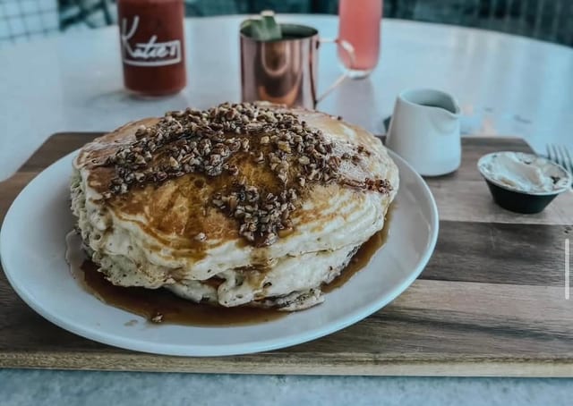 Butter Pecan Pancakes.