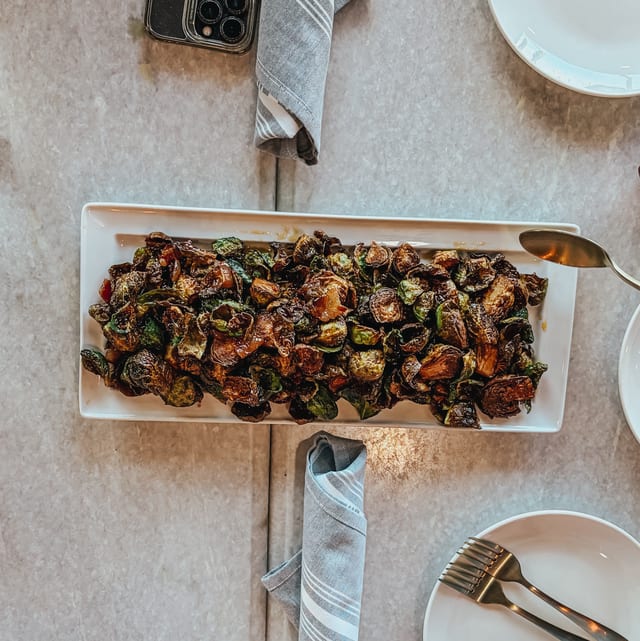 Crispy Brussels Sprouts.